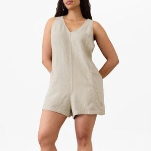 NWT Athleta Women's Retreat Linen Romper Undyed 588262 Size S